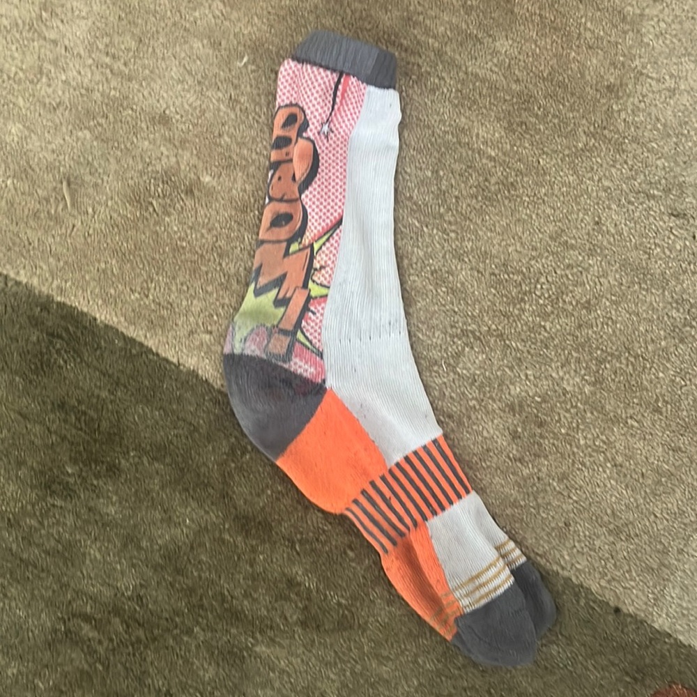 Orange Comic Sock